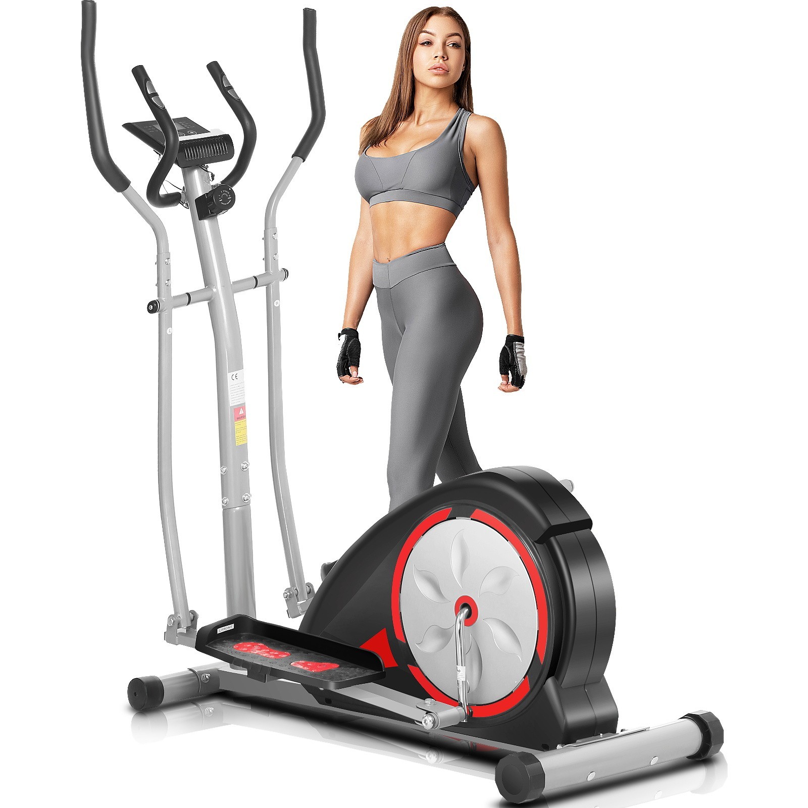 Elliptical Exercise Machine Hyper Quiet Smooth Magnetic Driving System 350LBS US