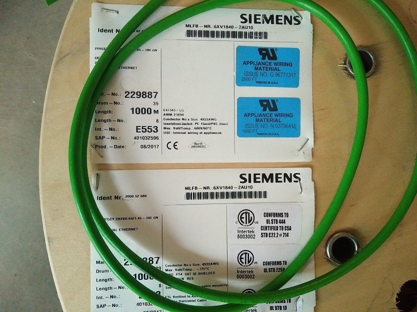 Siemens 1000 Meter Profinet Cable 6XV1840-2AH10,  6XV1840-2AU10 Orginal BrandNew