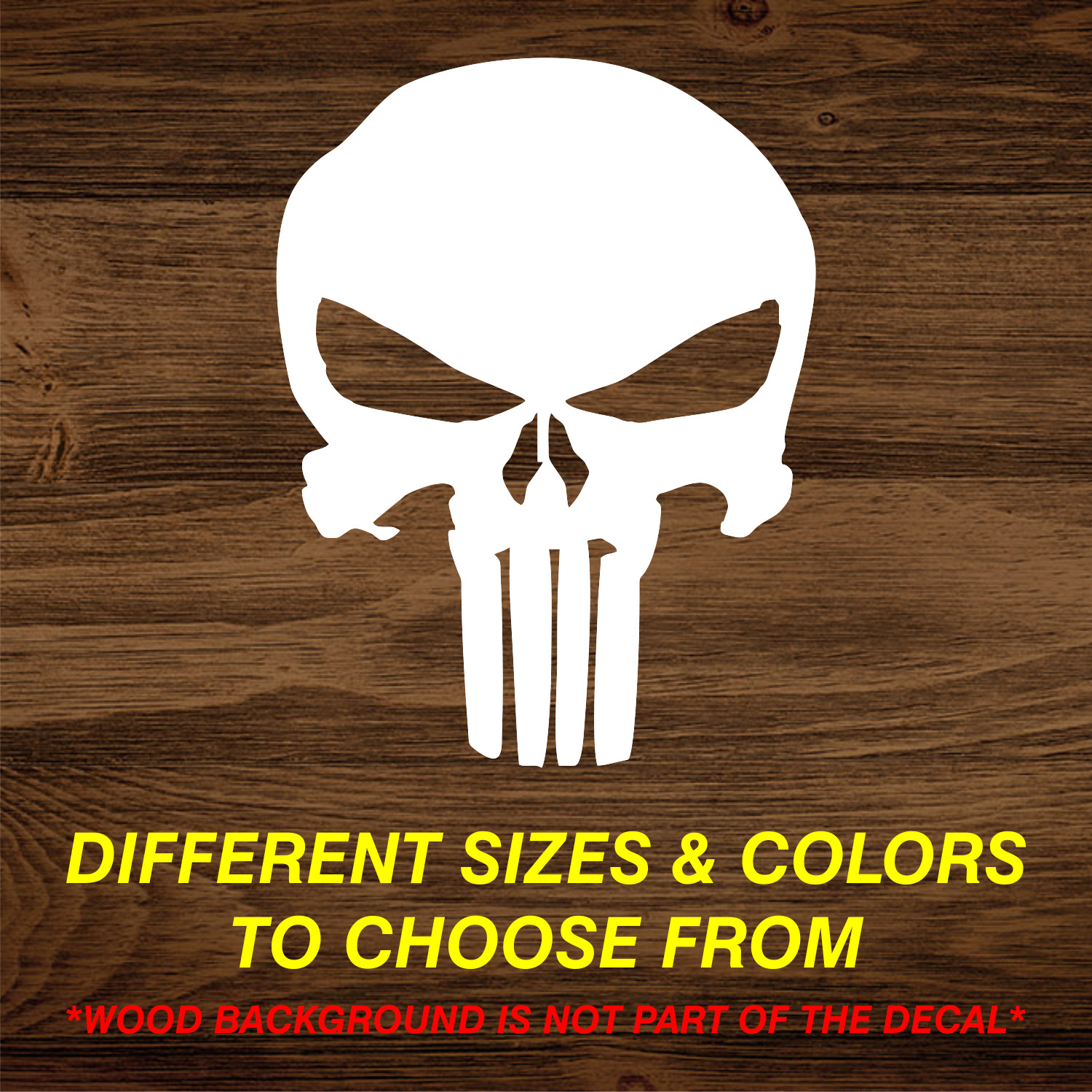 Punisher Skull - Vinyl Decal Sticker - CHOOSE Size & Color