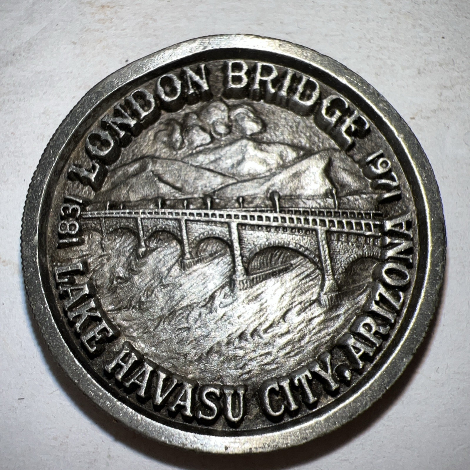 London Bridge Lake Havasu City, Arizona 1973 71 Relief Medal, A Span of History