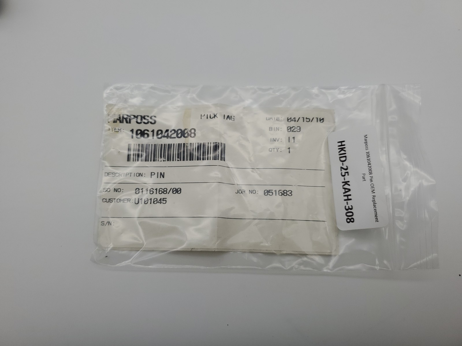Marposs 1061042008 Pin OEM Replacement Part