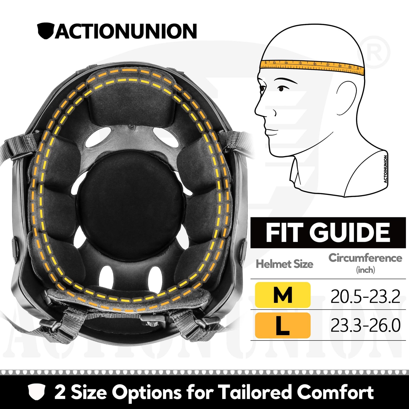 ACTIONUNION Airsoft Helmet Basic Set PJ Type Tactical Paintball Medium, OD