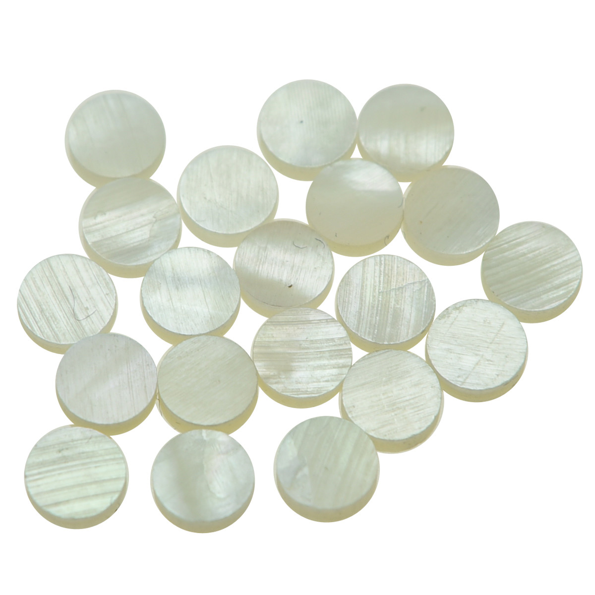 20pcs 6mm Natural White Mother of Pearl Guitar Bass Inlay Fingerboard Fret Dots