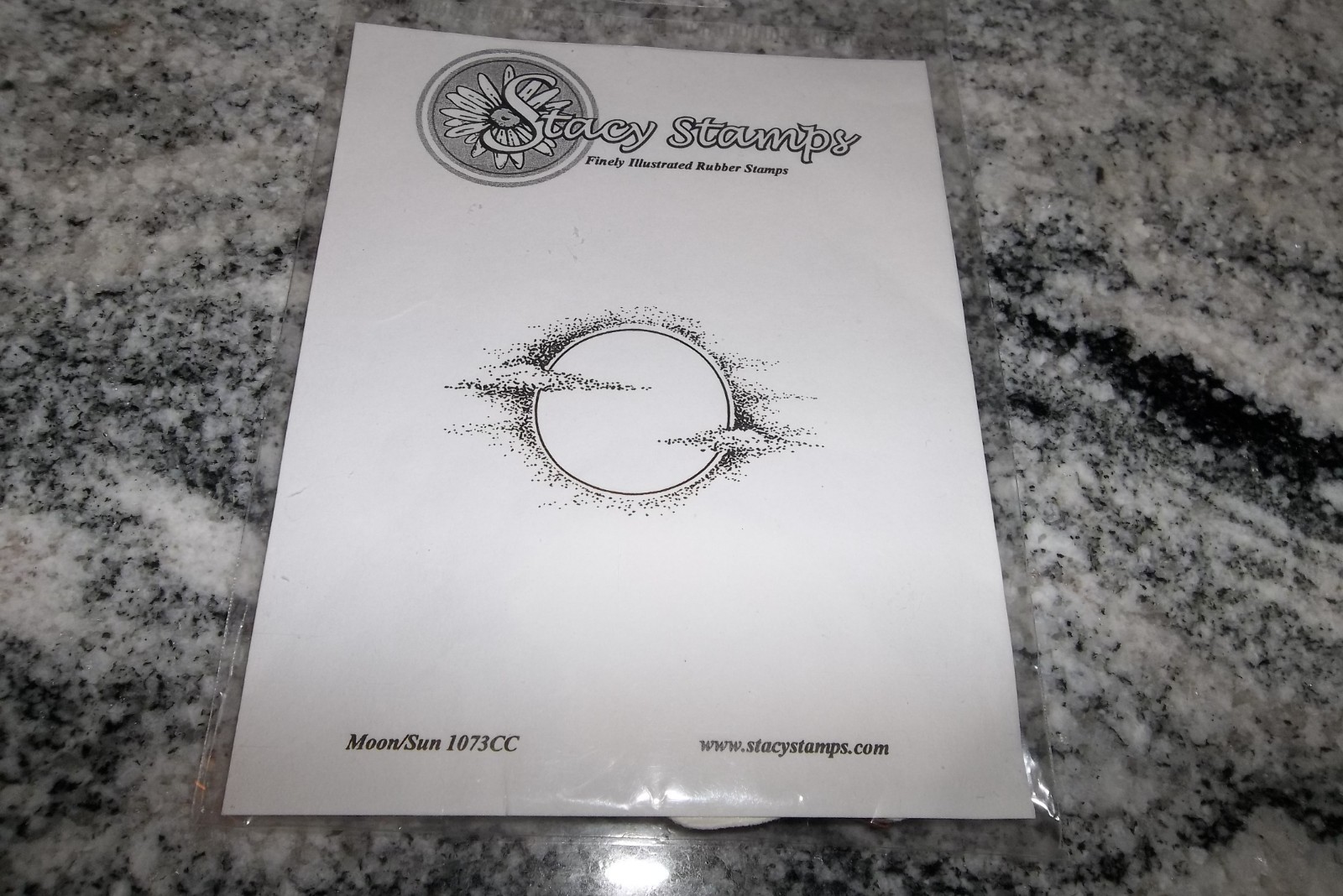 Stacy Stamps "Moon/Sun" Rubber Stamp Pre-owned