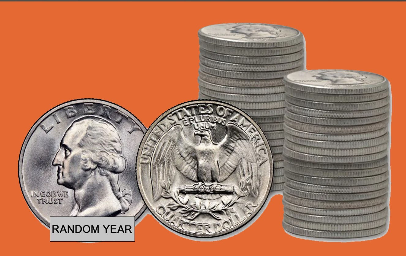1950-1959 Washington 90% Silver Quarters Quarter Estate Coin Lot ~ UNC+ MS+ BU