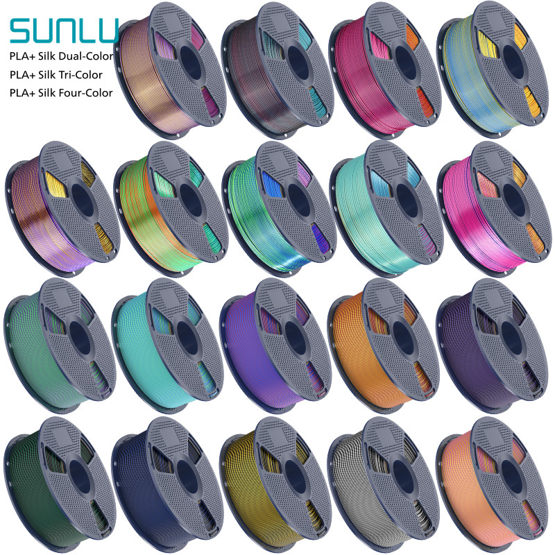 【BUY 10 PAY 6】SUNLU 1.75MM SILK Shiny PLA+ Filament 1KG Spool Dual/Tri/Rainbow