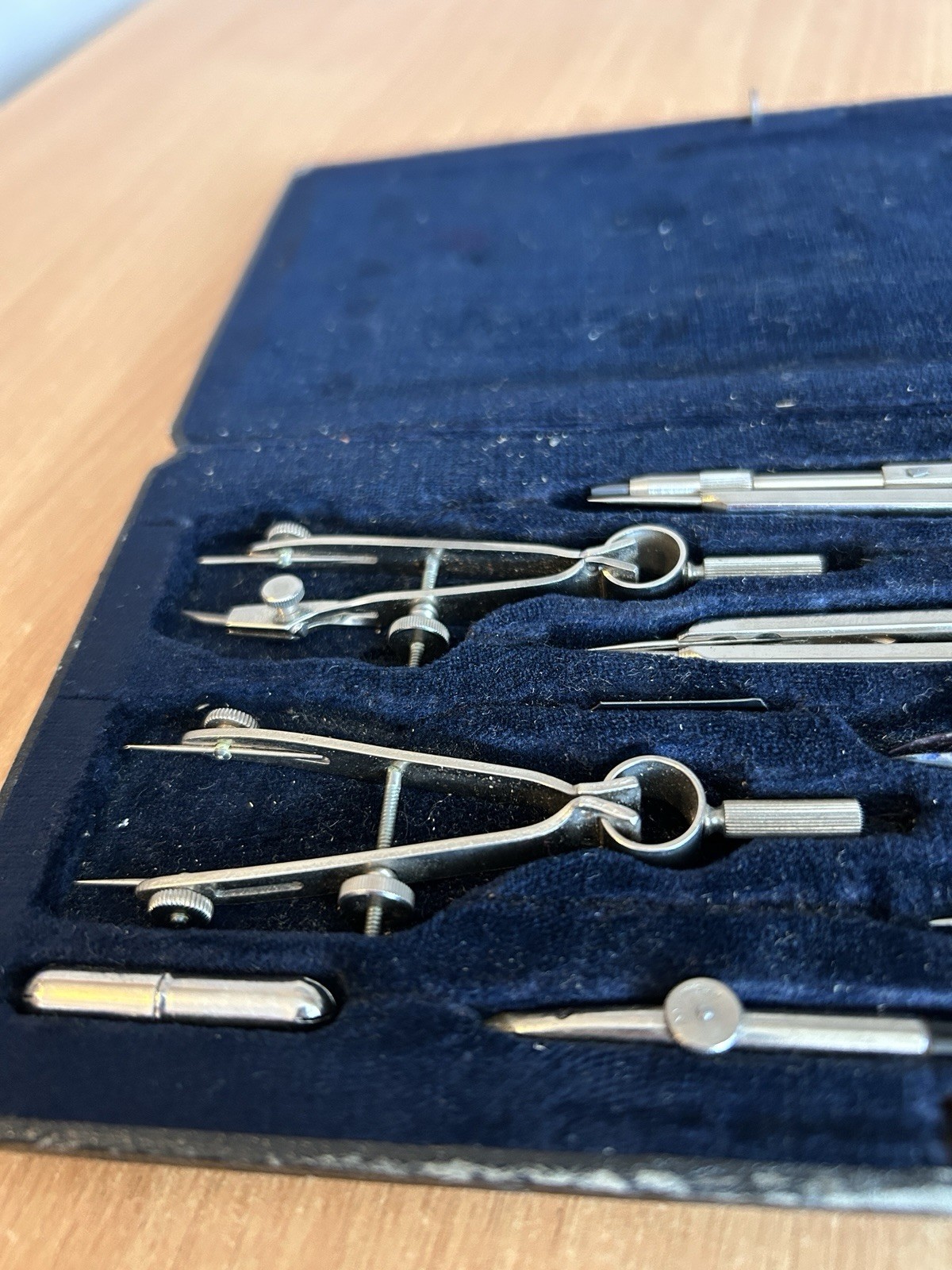 Vintage Eco Bra 212 Scientific Compass Drafting Drawing Set + Pull Pin Case