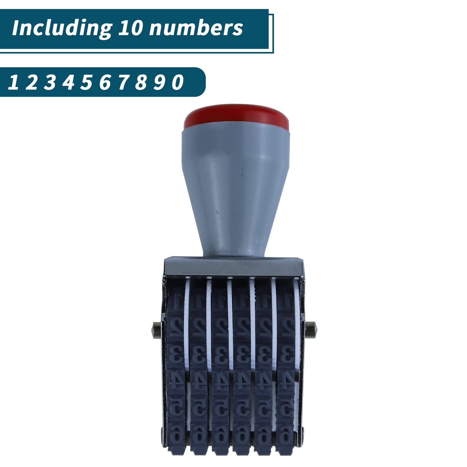 6 Digit Number Roller Stamps - Small Changeable Date Stamp Personalized Numbe...