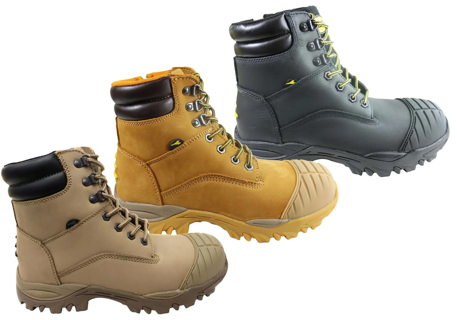 Diadora Mens Craze Zip Comfortable Composite Toe Cap Work Boots - Leather