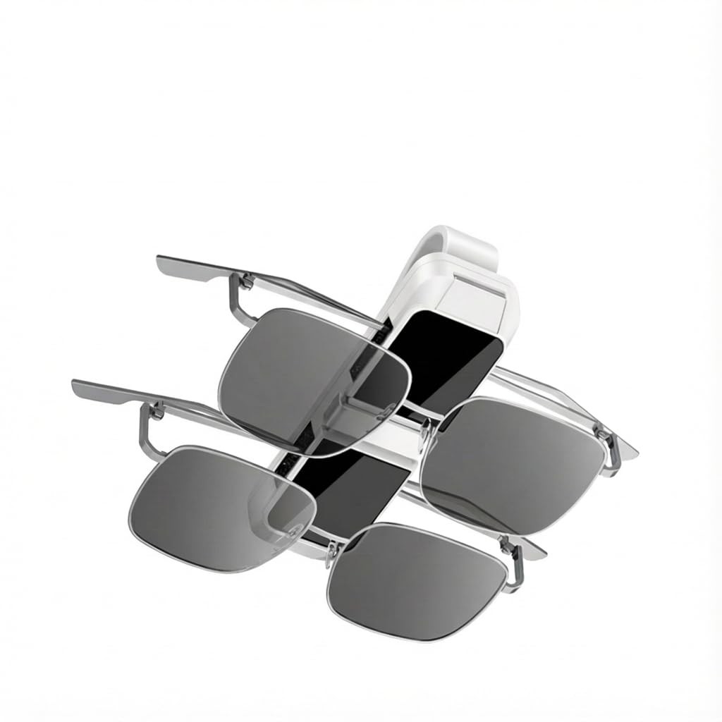 Universal Car Sun Visor Double-Layer Glasses Holder,Practical Visor Sunglasse...