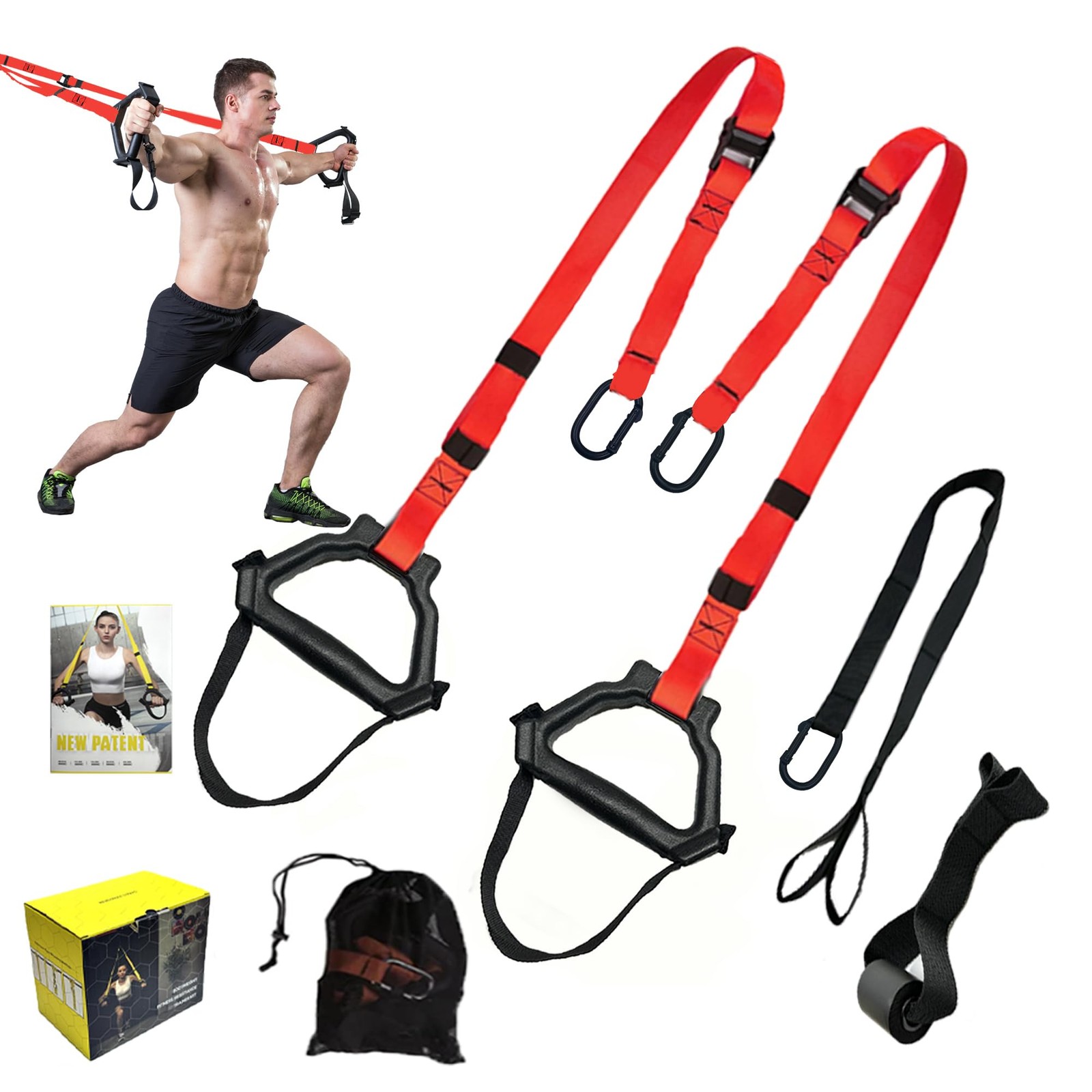 Bodyweight Resistance Straps Home Gym Fitness Trainer Full Body Workout Door Anc