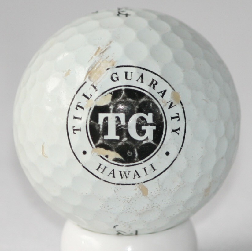 TG Title Guaranty Hawaii Logo Golf Ball * Titleist #3 ProV1