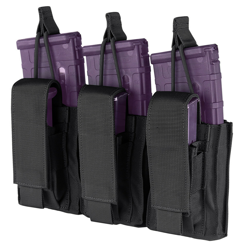 Outdoor GEN II Triple Kangaroo Mag Pouch Tactical, Molle Pouch - BLACK