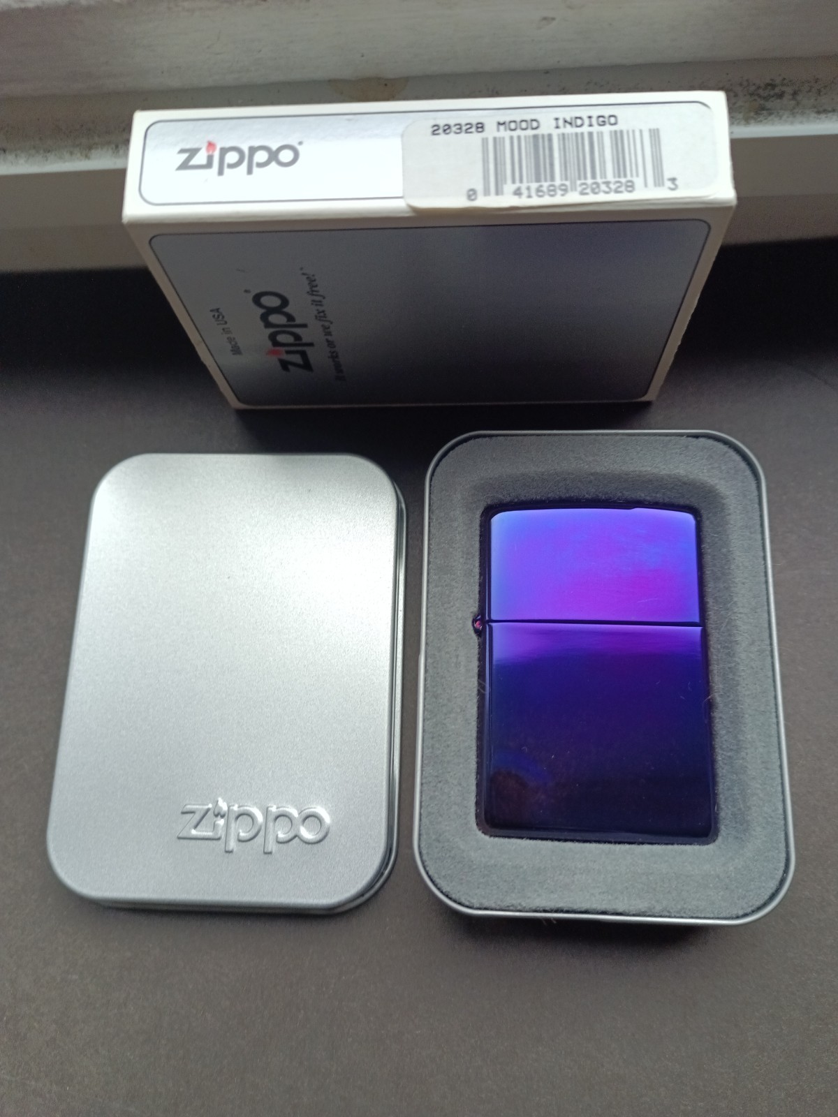zippo lighter 2003 mood indigo