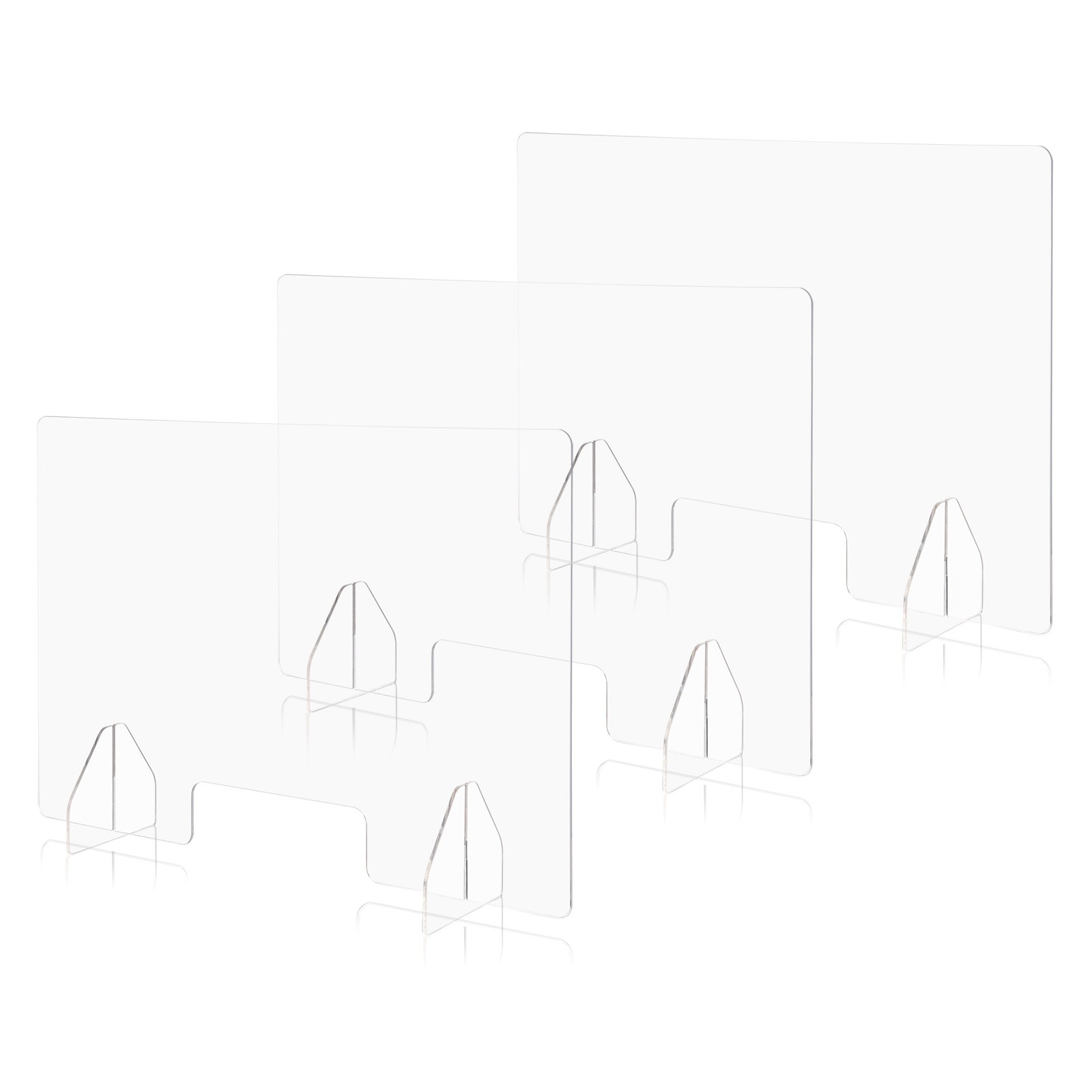 3 Pack 36"x24" Acrylic Sneeze Guard Board Table Barrier Divider Shield Counter