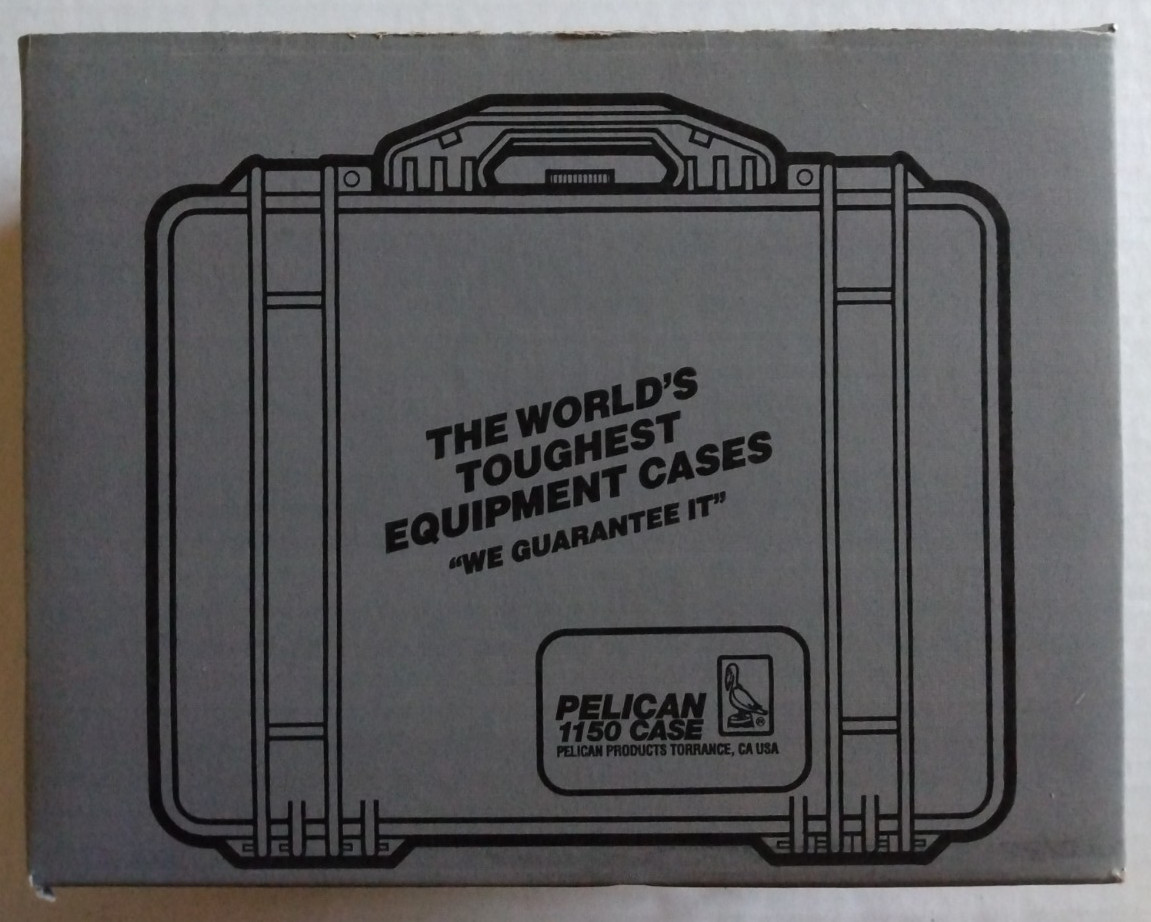 Vintage Silver / Gray Waterproof Pelican 1150 Case with Foam OPEN BOX "NOS"