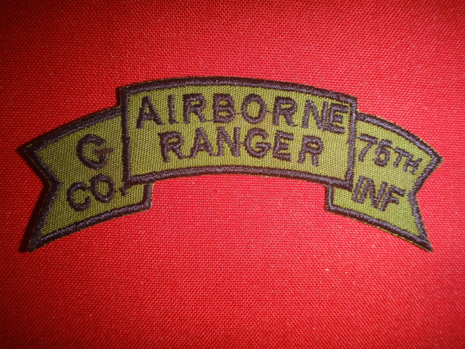 G Co. AIRBORNE RANGER US 75th Infantry Rgt Vietnam War Subdued Scroll Patch