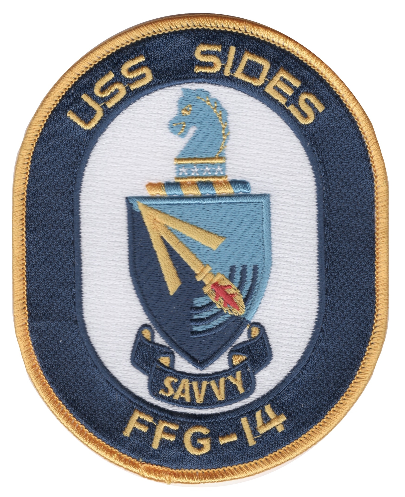 USS Sides FFG-14 Guided Missile Frigate Ship Patch