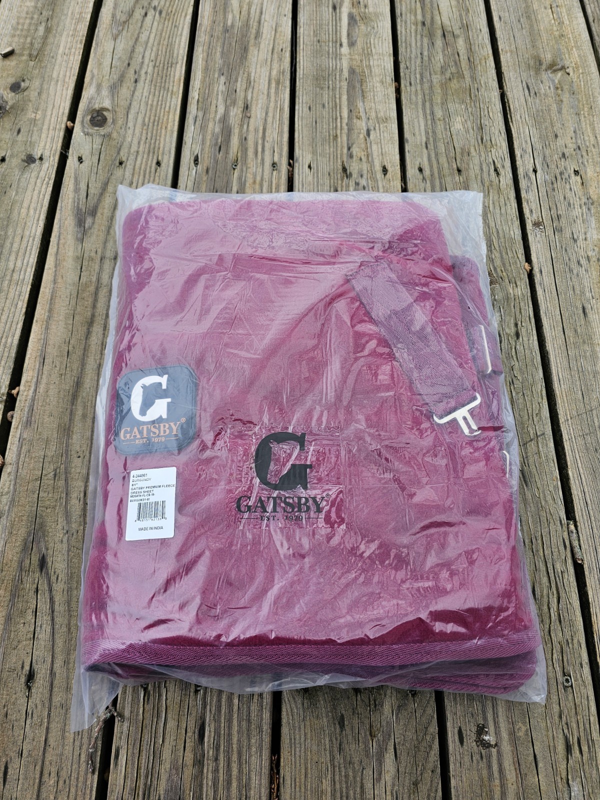 Gatsby Premium Fleece Dress Sheet 81" Burgundy NEW