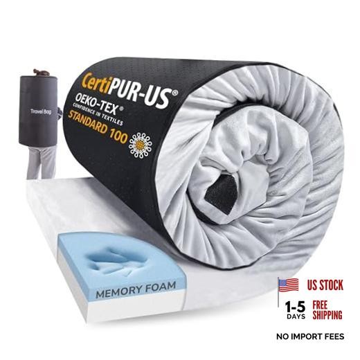 Memory Foam Camping Mattress 2.5 inch, Cot Pads, Cot (Single Small) 72"×24"