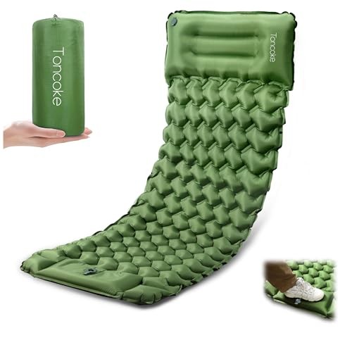 Toncoke Sleeping Pad - Extra Thick & Ultralight Inflatable - Green