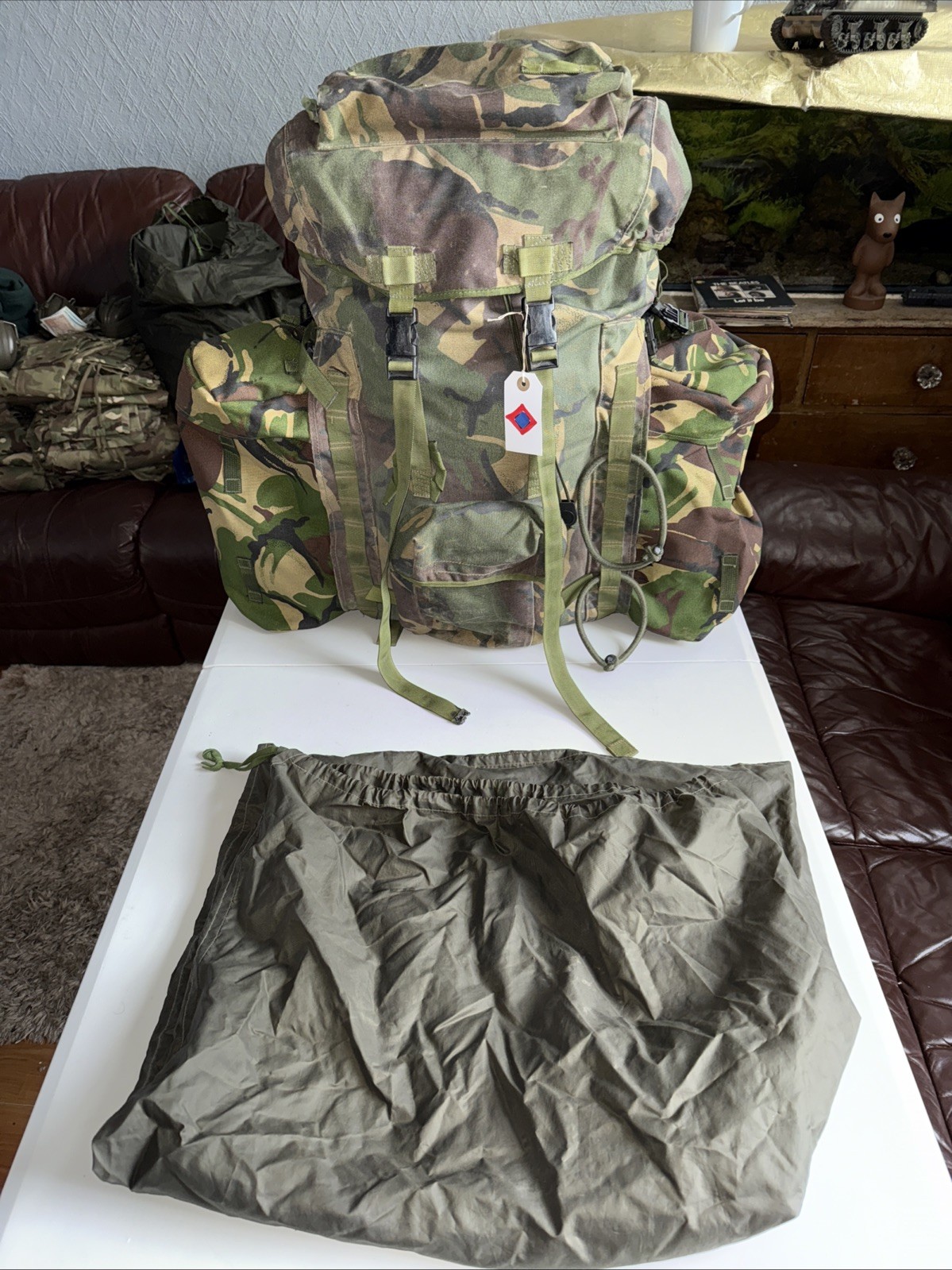 British Army Issue Rucksack + Frame Short Convoluted Back DPM + Side Pouches