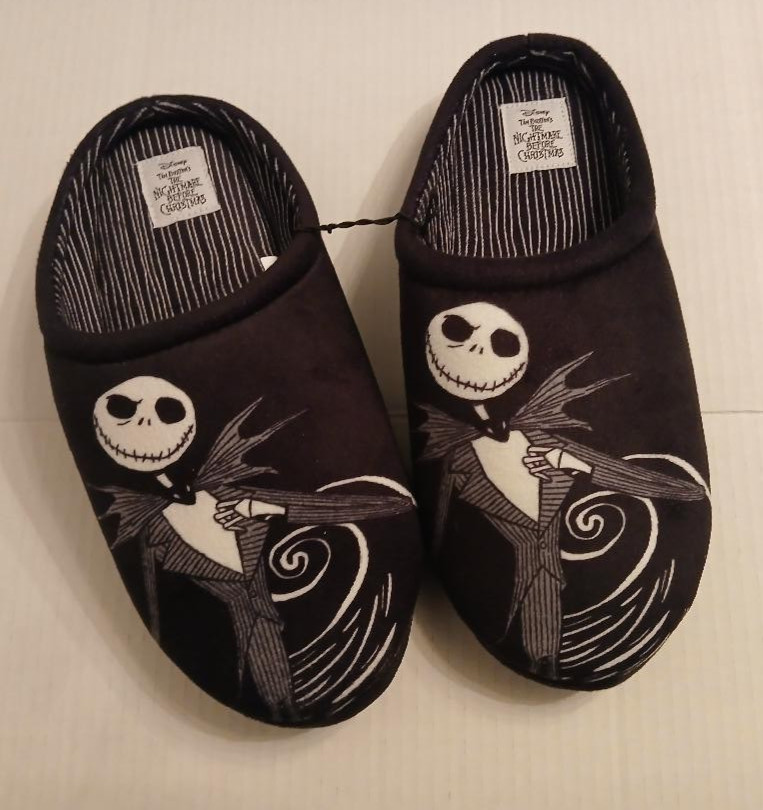 Disney Jack Skellington Men's Slip On Slippers - Nightmare Before Christmas 9 10