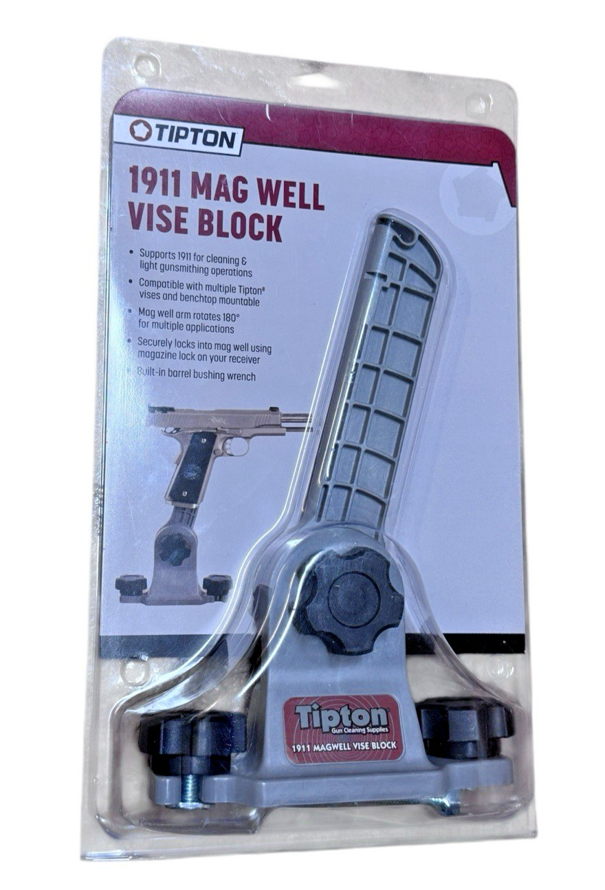 Tipton 1911 Mag Well Vise Block Rotating Bench Mount Pistol Cleaning Tool