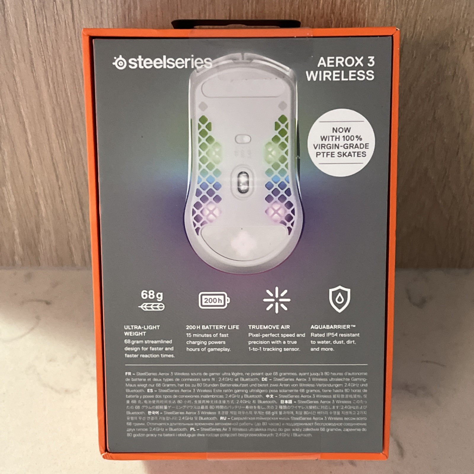 SteelSeries Aerox 3 Wireless Optical Gaming Mouse - Snow (2022 Edition)