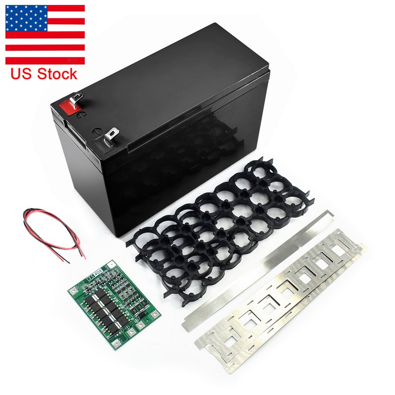 12V 3S 7P 40A BMS Li-ion Battery Pack Kit DIY Case Holder 18650 Power Wall Box