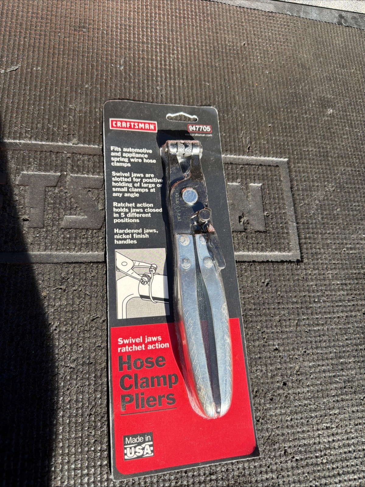 Sears Craftsman USA Nos Hose Clamp Pliers Swivel Jaw 47705 Sexy Mint