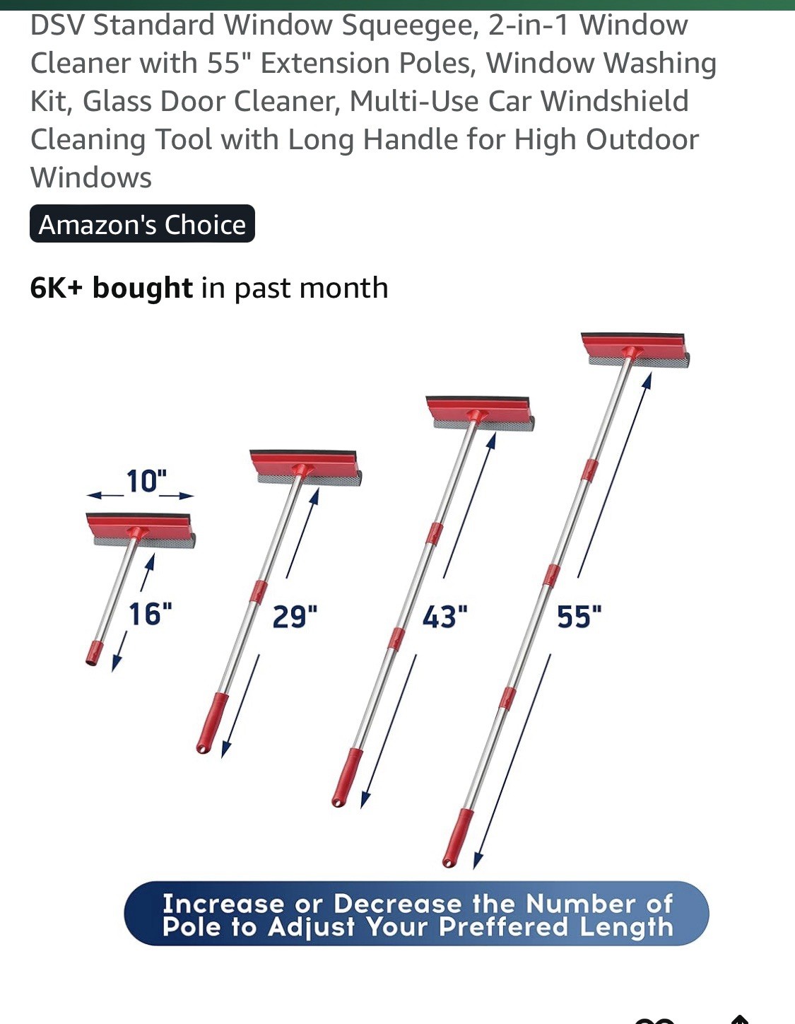 DSV Standard Window Squeegee
