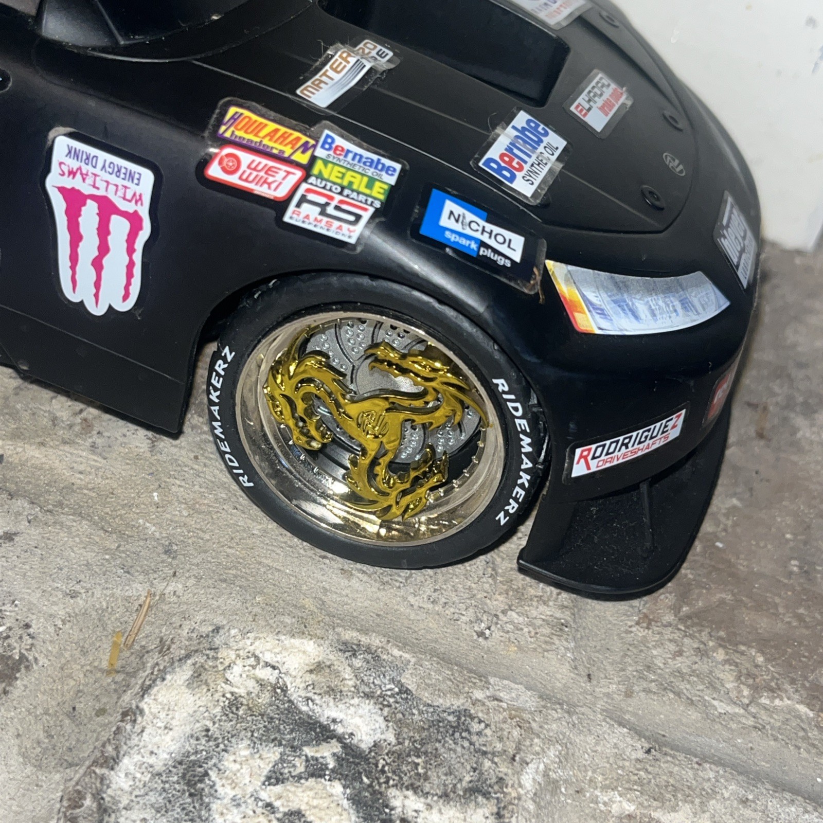 Ridemakerz RC Car, Remote, Hex Wrench Tool, Decals. Works