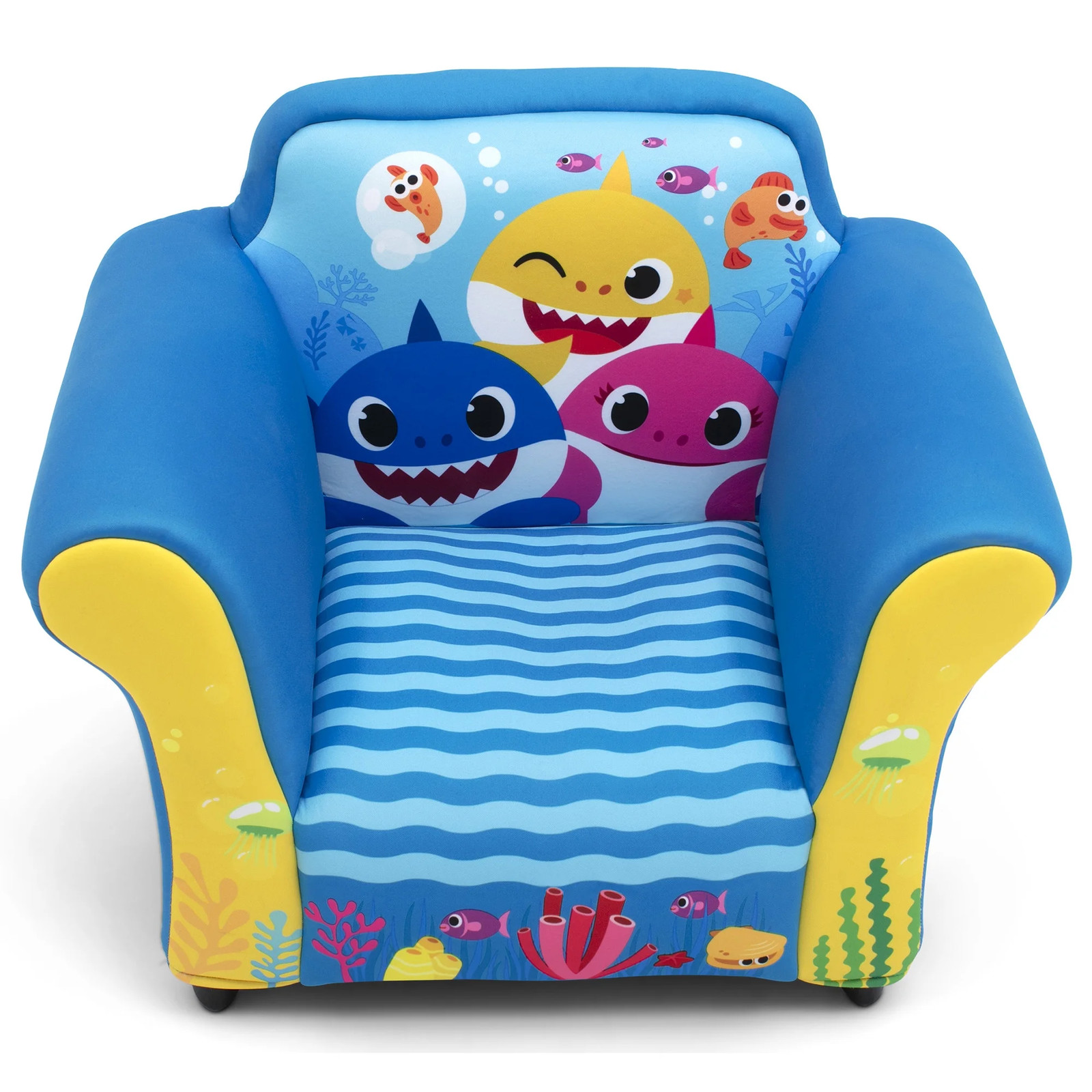 KIDS CHAIR Baby Shark Upholstered Accent Chair with Sculpted Frame