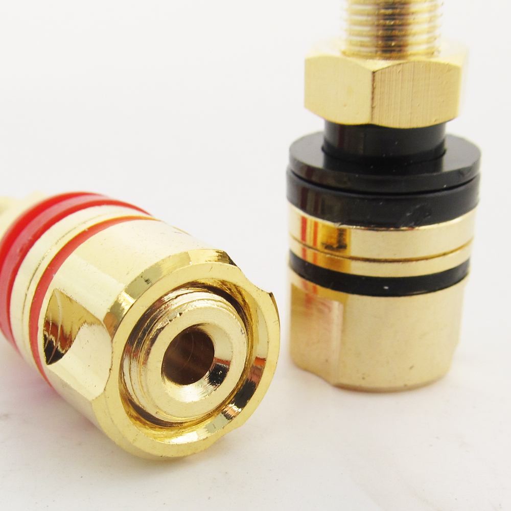 50pcs High Quality Gold Plated Copper Amplifier Speaker Terminal Binding Post