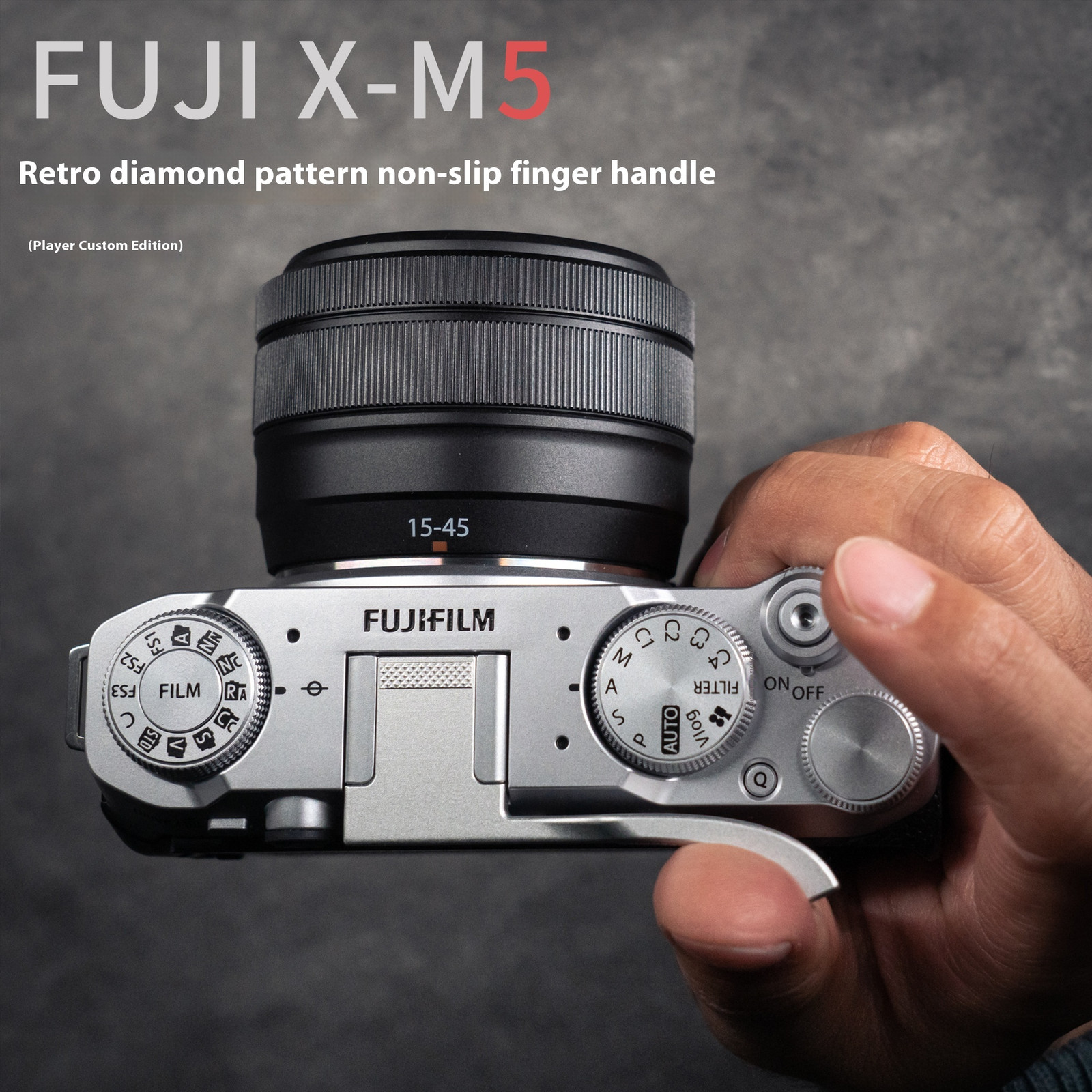 Thumb buckle, hot shoe cover, camera handle, for Fujifilm XM5 anti-slip