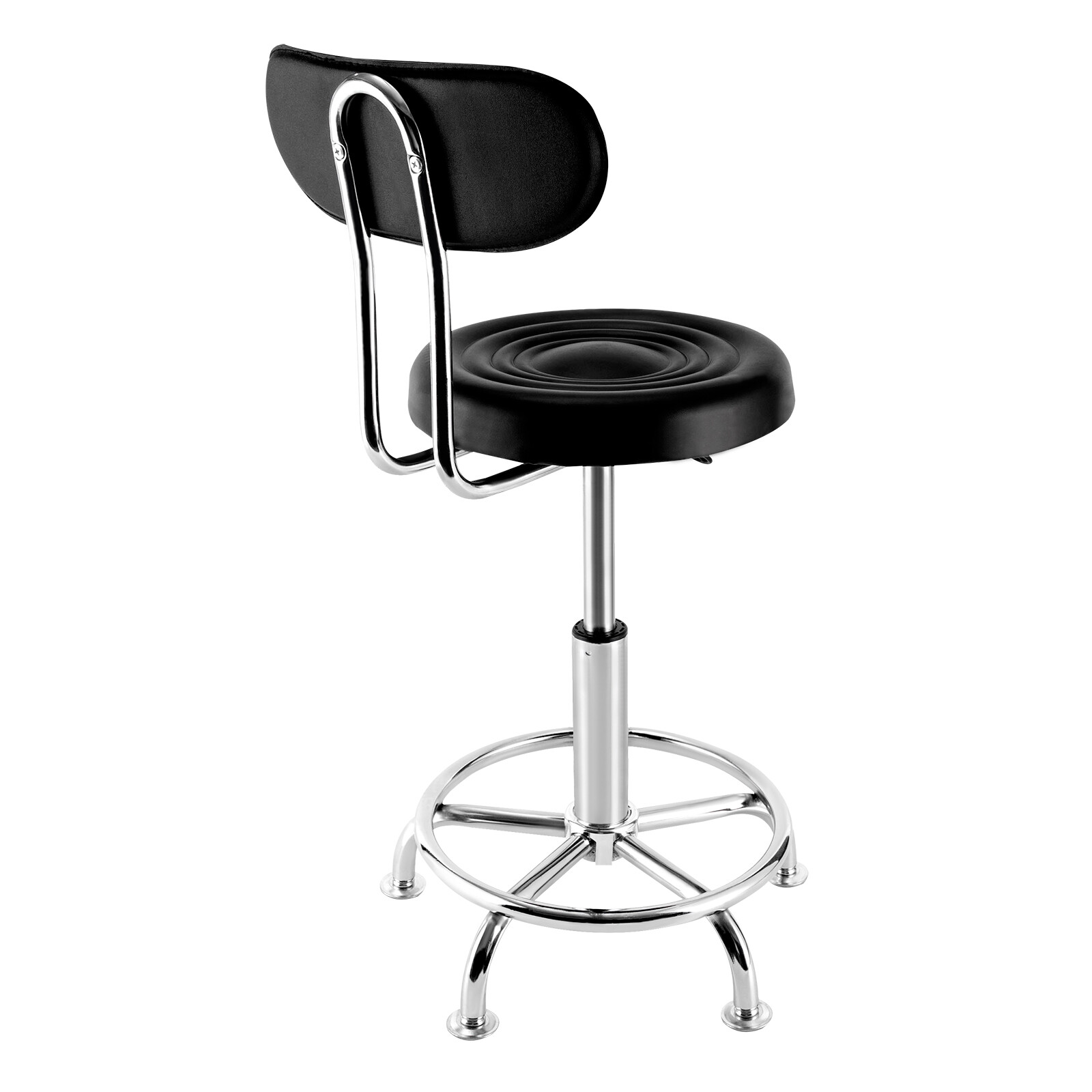Work Shop Stool Bench Hydraulic Chair Bar Garage Adjustable Height+Back+Footrest