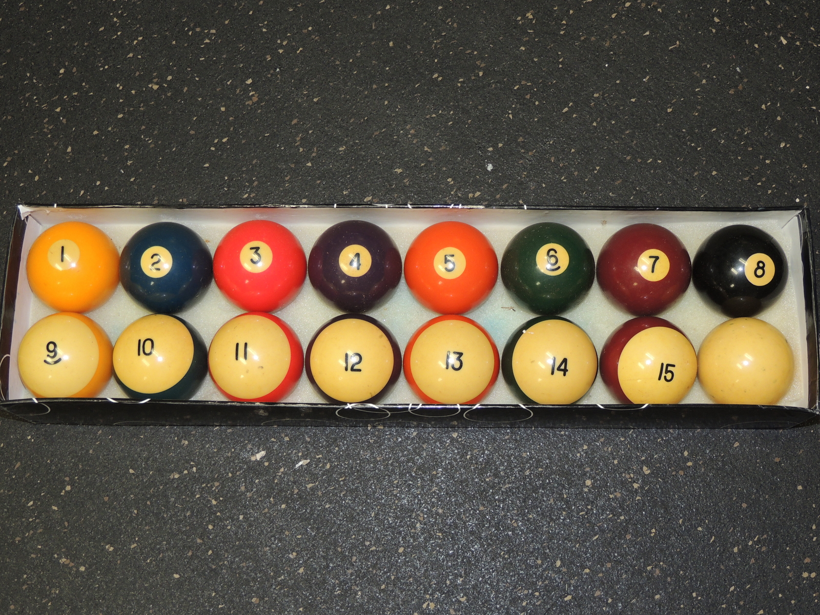 Vintage Pool Ball Pocket Billiard Balls in Box unknown Brand