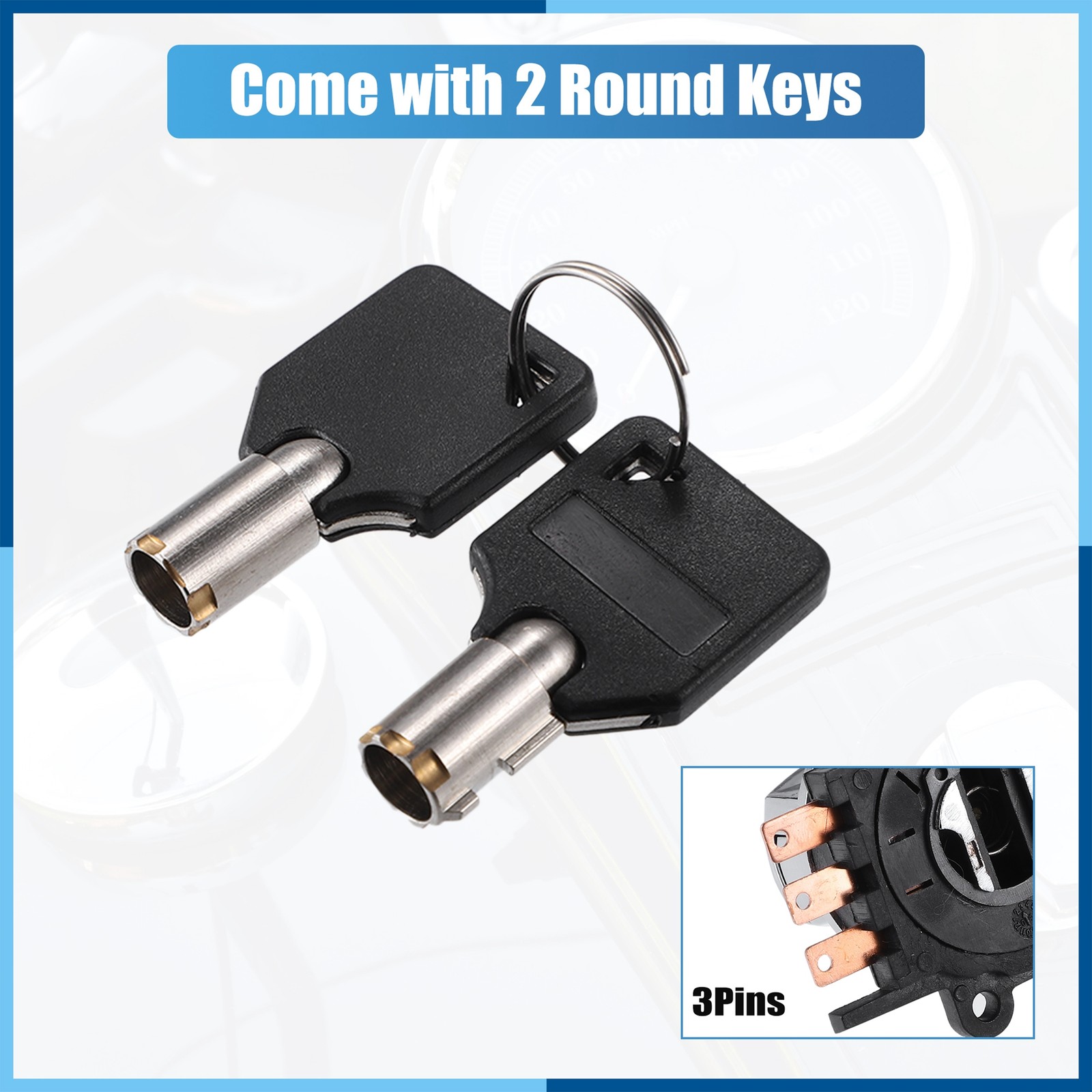 1Set Round Key Ignition Switch for Harley-Davidson Softail Road King 93-13