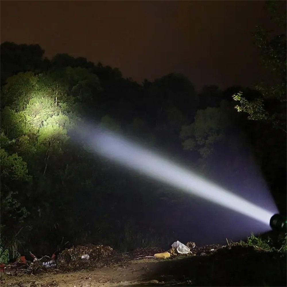 2000000 Lumens Super Bright LED Tactical Flashlight Rechargeable LED Work Light