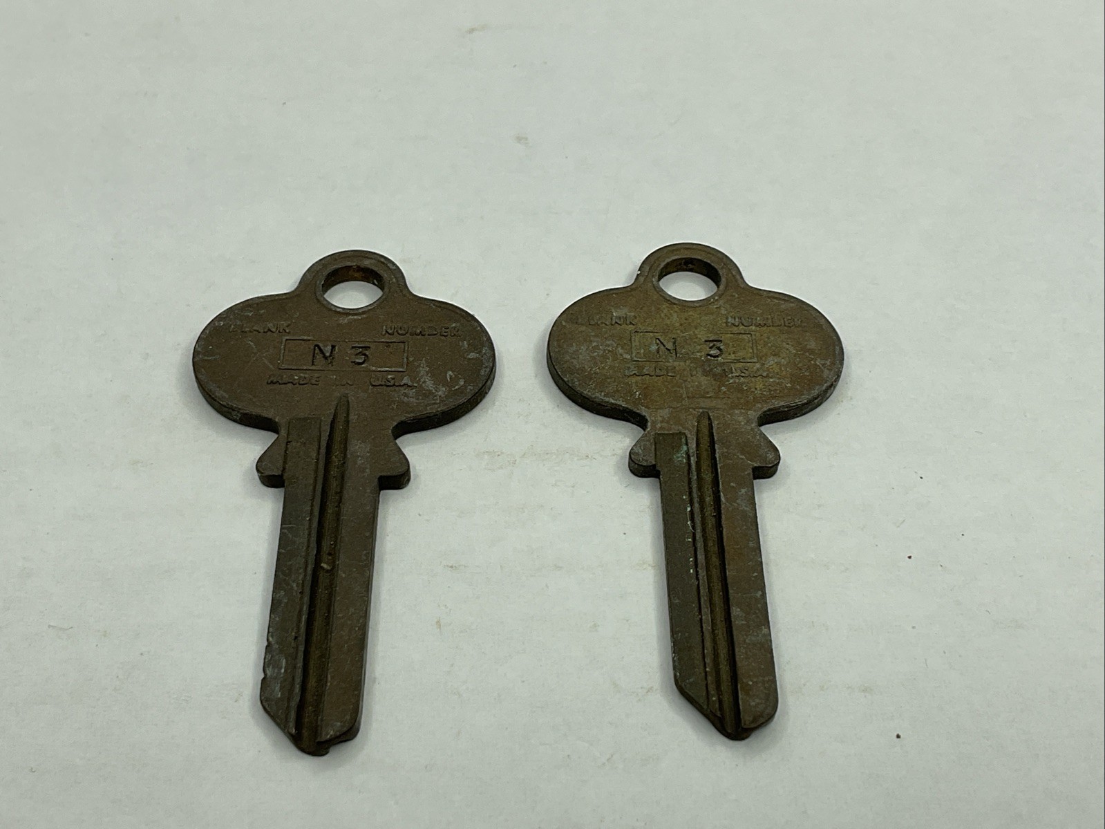 Curtis Industries NOS Key Blank Lot Of 2 Uncut N3 Bulldog Brass Tone Keys B-CK55