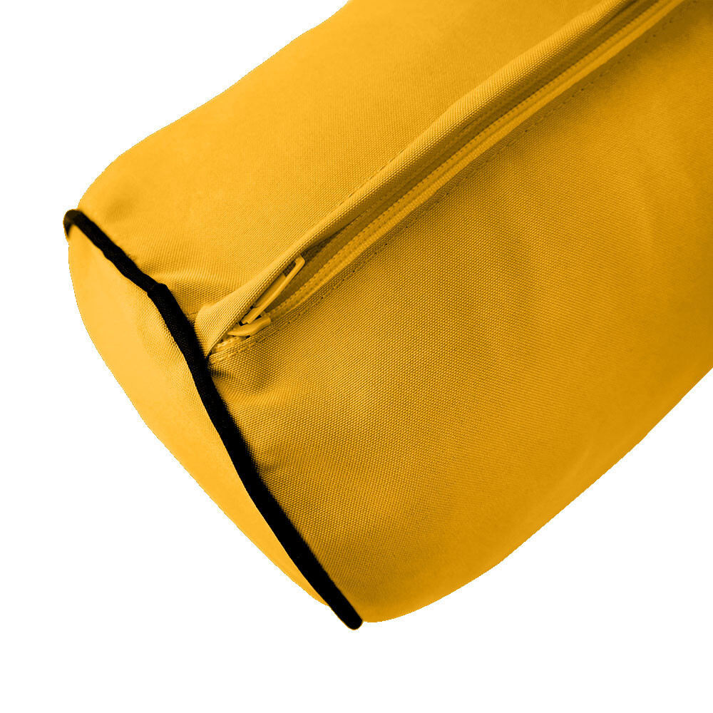 *COVER ONLY* Style 6 Full 73"x8" Contrast Piped Trim Bolster Slipcover AD108