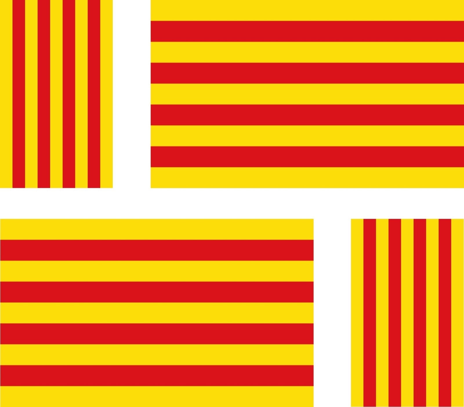 Set of 4x sticker vinyl car bumper decal outdoor flag cataluna catalonia catalan