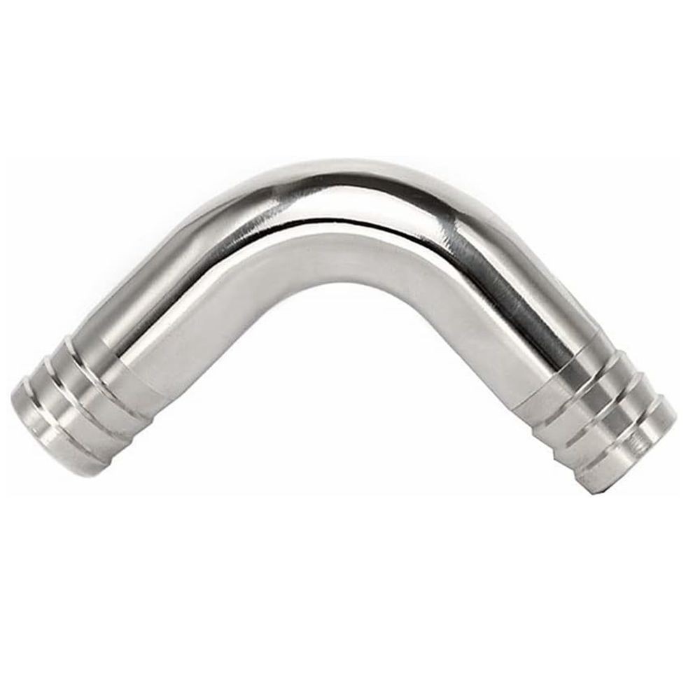 Stainless Steel Sanitary 90 Degree Elbow Fitting 1.25" Barbed x 1.25" Barb C642