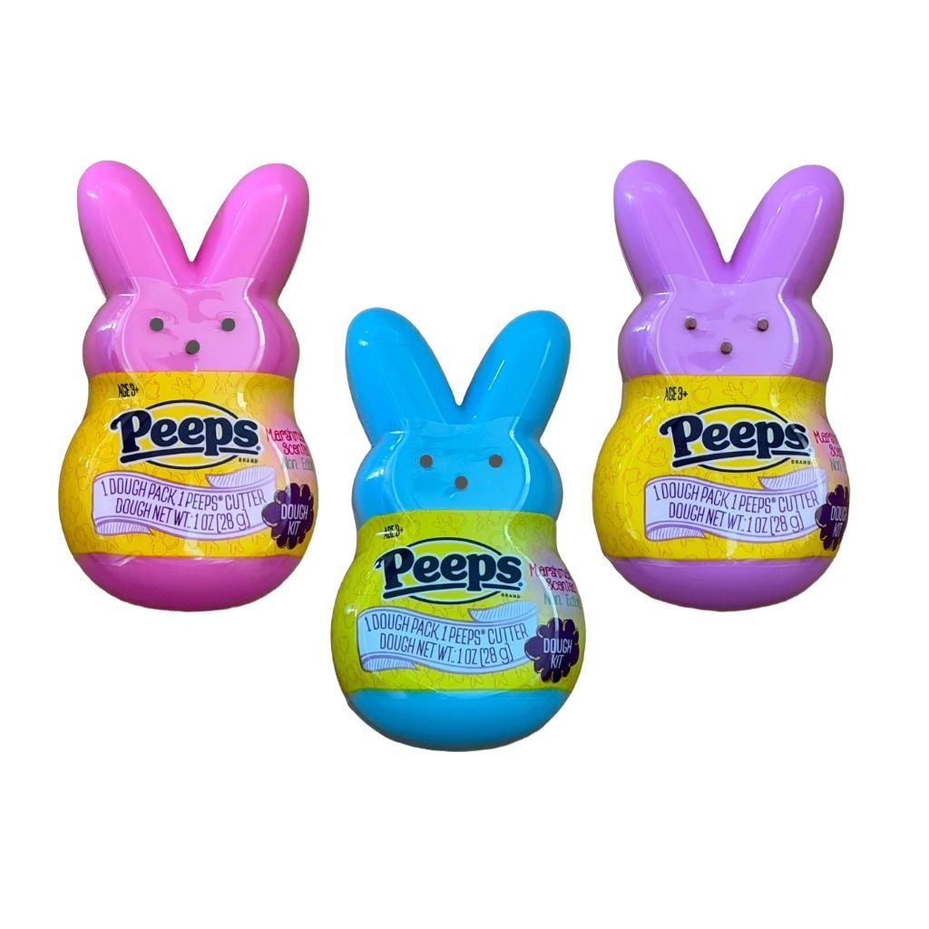 Peeps Play Dough Pack, 3 pc, Marshmallow Scented, East Basket Toy Gift Stuffer