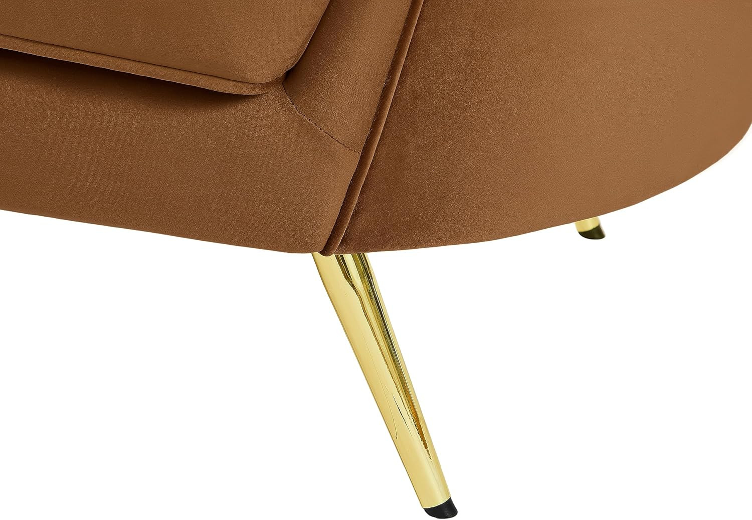 Margo Collection Velvet Sofa with Gold Stainless Steel Base - 88" Wide