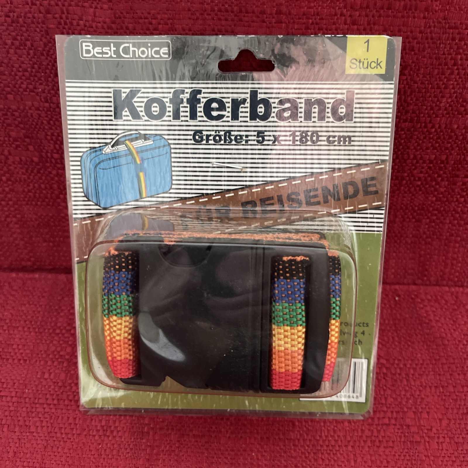 Kofferband Travel Luggage Strap Suitcase Security Belt RAINBOW Color NIP