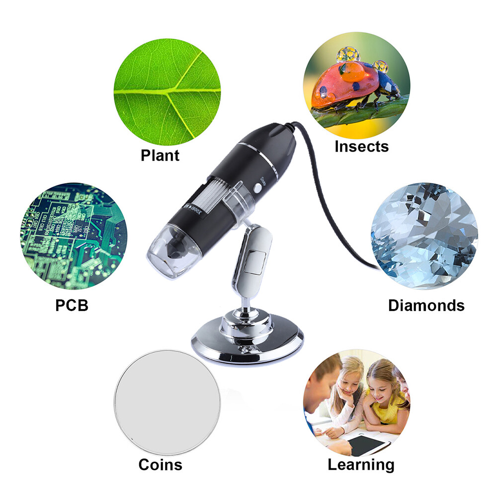 3In1 1600X USB Microscope Digital Cam Magnifier Endoscope for PC Android Phone