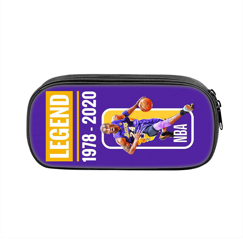 Kobe Bryant Anime Pencil Pouch Cases Supplies Bags with Zipper Multi-Purpose