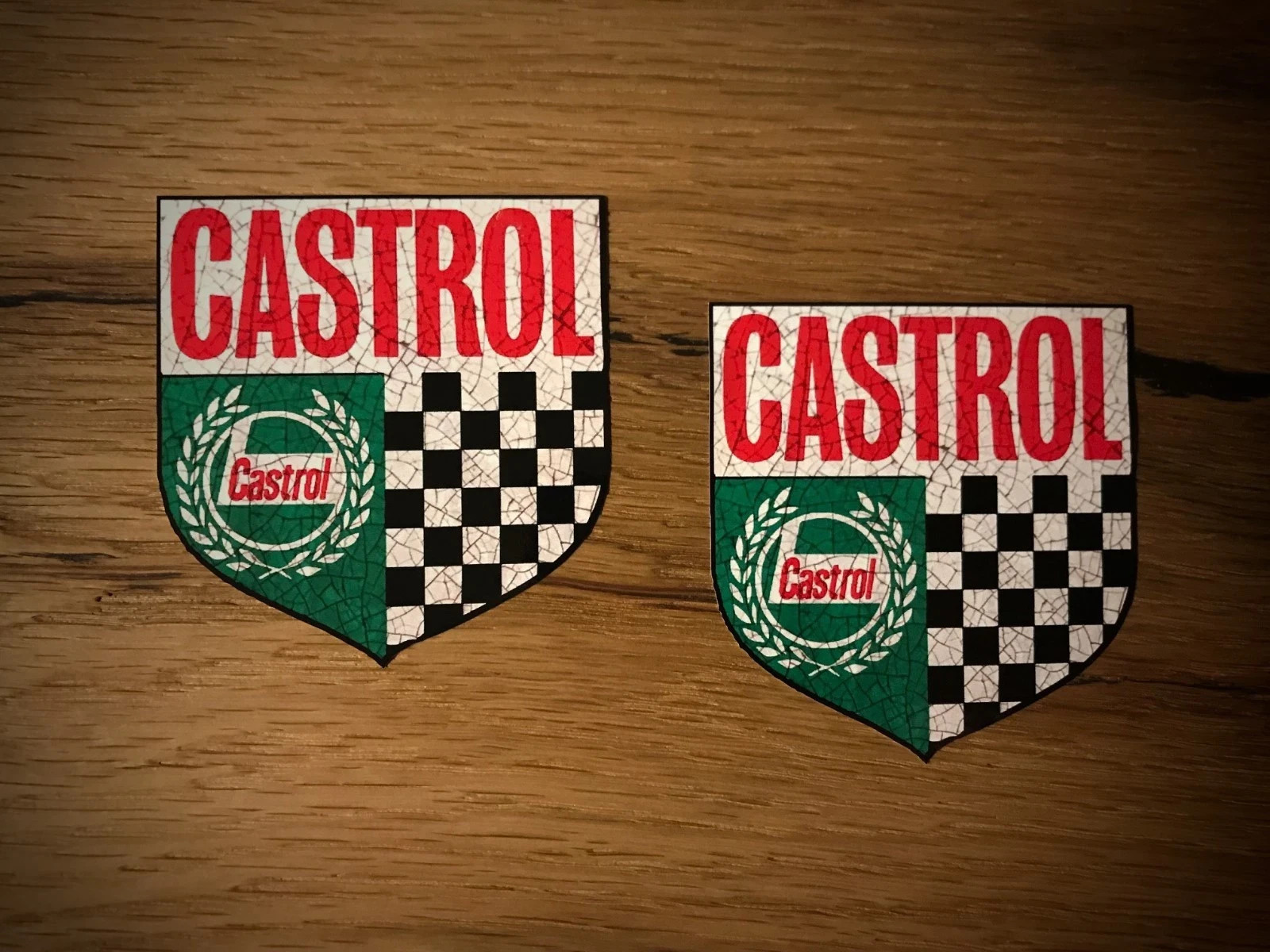 2x Castrol Stickers Old School Vintage Racing Racing Hot Rod USA V8 V6 #268